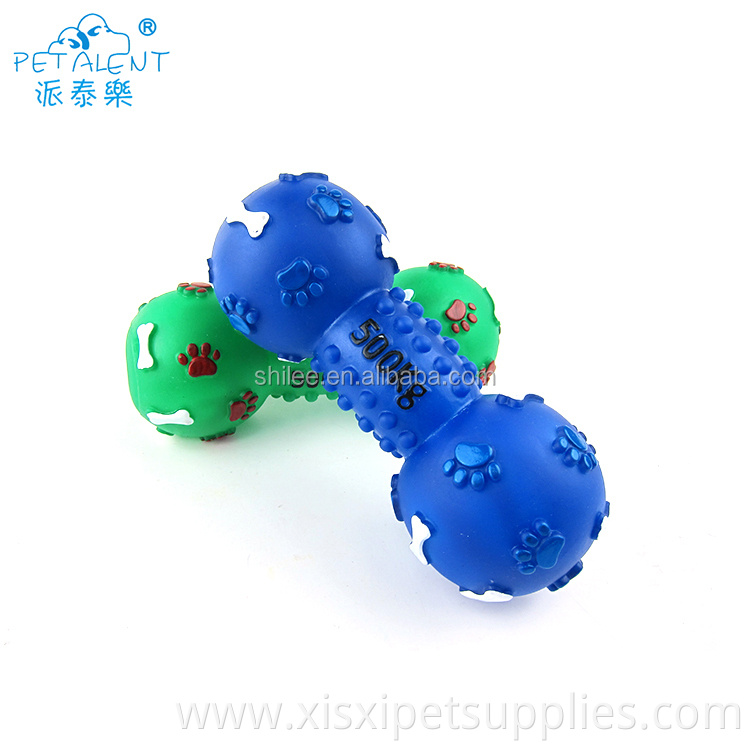 Paw and bone print plastic squeaky carrot pet dog chew toys set